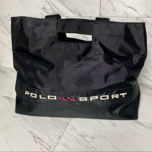 Vintage Ralph Lauren Polo Sport Logo Nylon Tote Handbag